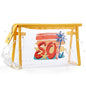 COSHAYSOO Sunscreen Bag Clear Makeup Toiletry Pouch Beach Vacation Essentials for Women Teen Girls Trip Gifts Summer Pool Travel Must Have Accessories Waterproof Stuff - color: Multi-SOL