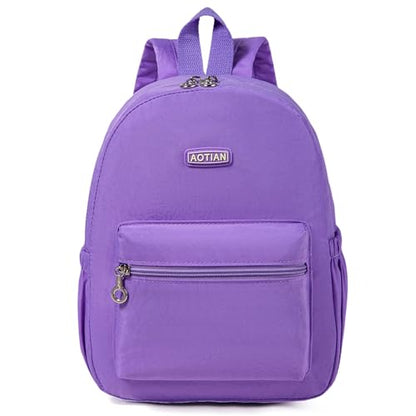 AOTIAN Mini Lightweight 11.8 Inch Backpack Durable Travel Hiking Women and Girls Small Daypack, 7 Liters Light Violet Purple - color: Light Violet Purple