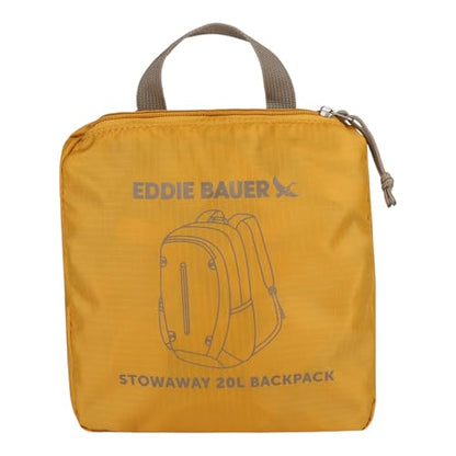 Eddie Bauer Stowaway Packable Backpack | Travel | Outdoor | Lightweight | Foldable | Durable | Ripstop Polyester | 20L - Field Gold - color: Field Gold, size: 20L