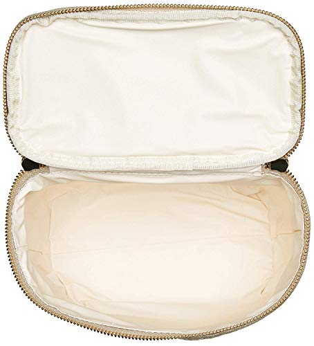 kate spade new york Beige Lunch Bag, Small Insulated Lunch Tote, Thermal Bag with Double Zipper and Carrying Handle, Strawberries