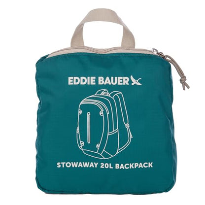 Eddie Bauer Stowaway Packable Backpack | Travel | Outdoor | Lightweight | Foldable | Durable | Ripstop Polyester | 20L - Deep Sea - color: Deep Sea, size: 20L