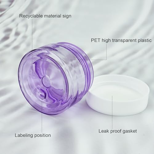 Cosywell Travel Size Containers for Toiletries Leak Proof Plastic Travel Jars for Creams 1 Oz 4 Pack TSA Approved Trave Bottles Refillable Cosmetic Containers for Lotion Makeup Cosmetics (Purple) - color: D-1oz Purple