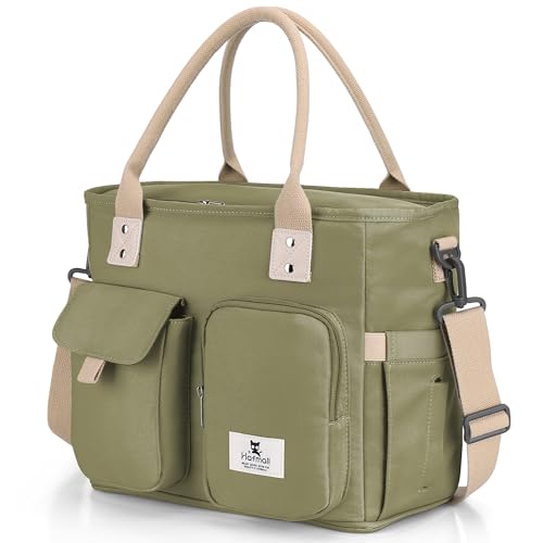 Hafmall Insulated Lunch Bag for Adults,Big lunch box for men, Wide Opening Insulated Bag with Shoulder Strap, Reusable Adult Lunch Bag For Work, Picnic(Deep Greene) - color: Deep Greene