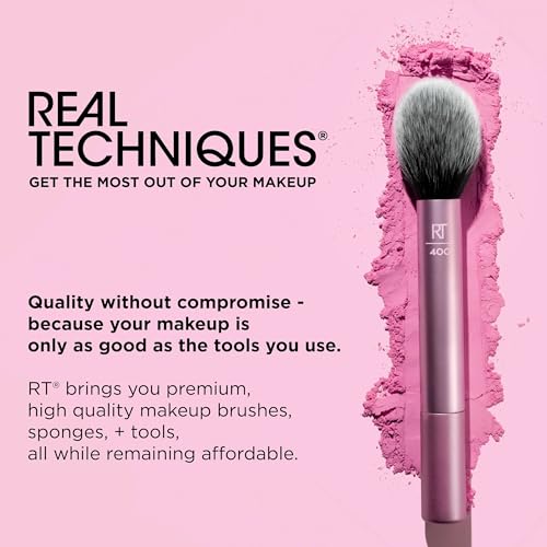 Real Techniques Vivid Escape Bright Eyes Concealer 4 Piece Set, Includes Kitten Paw Makeup Brush, Powder Puff, & Concealer Makeup Blending Sponge, Targeted Concealing, Travel Friendly, Cruelty-Free - size: 1 Count (Pack of 4)