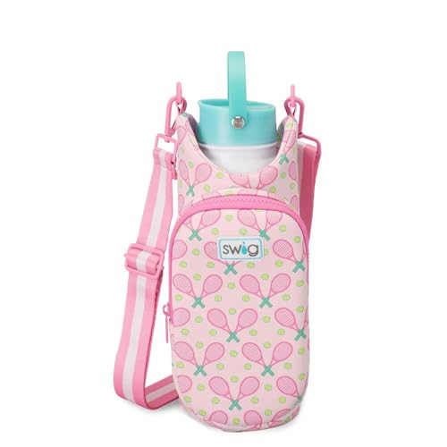 Swig Life Water Bottle Sling Bag, Water Bottle Holder with Adjustable Strap, Carrier Bag with Zippered Phone Pocket, Holds 36oz (Love All) - color: Love All