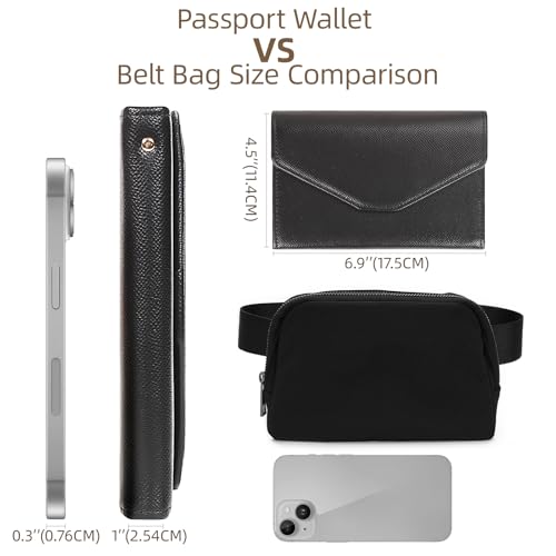 ZOPPEN Mulit-purpose Rfid Blocking Passport Holder Travel Wallet (Ver.4) Passport and Vaccine Card Holder ComboTri-fold Document Organizer Travel Essentials - color: #1 black