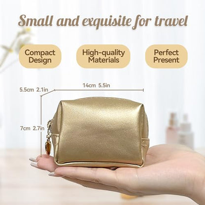 Kitgo Mini First Aid Emergency Clutch Kit -Mother Day Gift Compact Safety Pouch Party Bag with 27 Essential Items for Girl Lady Mother Wife Nurse for Girl Lady Mother Wife Nurse - color: Light Gold