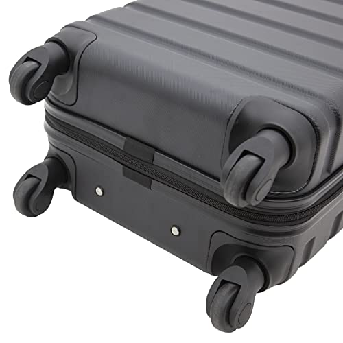 Travelers Club Harper Luggage, Black, 22-Inch Carry-On - color: Black, size: 20-Inch
