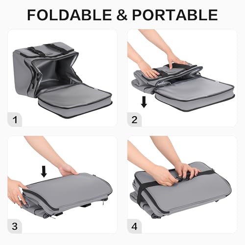 Hulongo Insulated Soft Cooler Bag, Large Ice Coolers Soft Sided Ice Chest for Beach, Collapsible and Portable - color: gray (60 CAN Xlarge)
