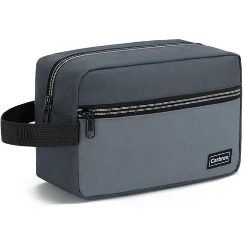 Carbrea Travel Toiletry Bag - Small Toiletry Bag for Men Skincare Bag for Toiletries Accessories Gifts - Grey - color: Grey, size: Medium