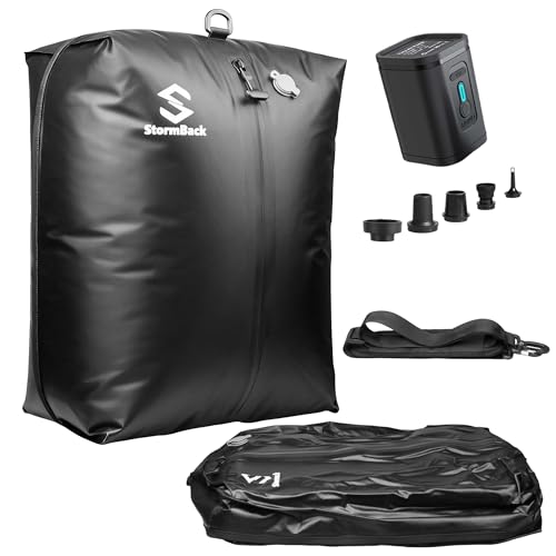34L Vacuum Bags for Travel, Compression Bags with Pump, Reusable IP67 Waterproof Vacuum Seal Packing Cubes for Carry On Suitcase and Backpack (1PC + Pump + Shoulder Strap) - size: 1PC-PUMP