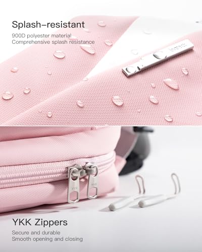 Inateck Sling Bag X, Multi-pocket Crossbody Shoulder Chest Bag with Adjustable Shoulder Strap, Water-resistant Waist Fanny Pack for Men, Women, Travel, Daily Use, Cycling, Hiking, Pink, Large - color: Pink, size: Large