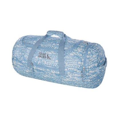 Eddie Bauer Stowaway Packable Duffel Bag | Travel | Foldable | Lightweight | Durable | Ripstop Polyester - color: Blue Frog