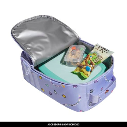 adidas Kids Santiago Lunch Bag – Insulated Cooler Lunchbox for Girls & Boys, 8L - color: Ditsy Floral Crystal Sky/White/4