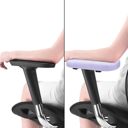 MOSISO Chair Armrest Pads (2 Pack), Memory Foam Home/Office Chair Arm Rest Covers Comfy Computer Gaming Elbow Cushion Removable Washable Elbow Support Forearm Pressure Relief, Purple - color: Purple