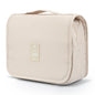 Mossio Hanging Toiletry Bag - Large Cosmetic Makeup Travel Organizer for Men & Women with Sturdy Hook - color: Beige
