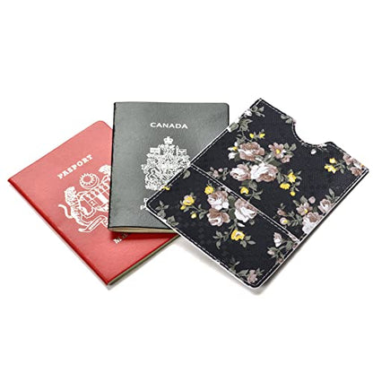 XEYOU Passport Holder Cover - Ultra Slim Premium Synthetic Leather Travel Wallet Case Cover - color: Small Flower