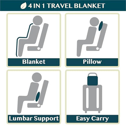 PAVILIA Travel Blanket Pillow, Soft Airplane Blanket 2-in-1 Combo Set, Plane Blanket Compact Packable, Flight Essentials Car Pillow, Travelers Gifts Accessories, Luggage Backpack Strap, 60x43 Red - color: Wine