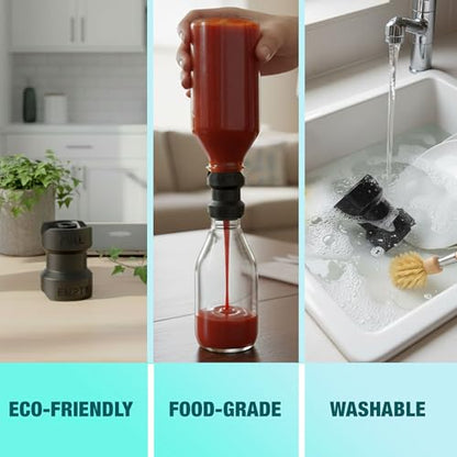 Last Drop Bottle Emptying Kit – BPA-Free Connector Fits Most Plastic Bottles – Get Every Drop of Soap, Shampoo, Lotion, Honey & More – No Waste, Easy 1-Pack