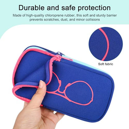 KKP Double Eyeglass Case | Sunglasses Cases with 2 Compartments - color: Blue/Aqua