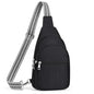 Small Sling Bag for Women, Puffer Crossbody Bag Anti Theft Travel RFID Purses Fanny Packs for Travel Hiking - color: Black