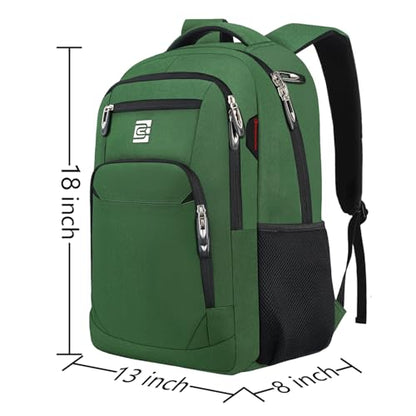 Volher Laptop Backpack,Business Travel Anti Theft Slim Durable Laptops Backpack,Water Resistant College Computer Bag for Women & Men Fits 15.6 Inch Laptop and Notebook-Green - color: Green, size: 15.6 Inch, style: Laptop