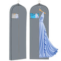 Dress Bags for Gowns Long, 2 Packs 65" Garment Bags for Hanging Clothes, 4" Gusseted Clothing Bags for Closet Storage and Travel, Suit Bags for Coats, Jackets, Shirts and Sweater (2)