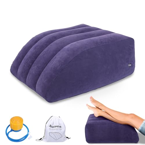 Leg Elevation Pillow, Inflatable Wedge Pillows for Sleeping, Knee Pillow for Legs Relax Muscles and Comfort Reduce Swelling,Injury,Recovery