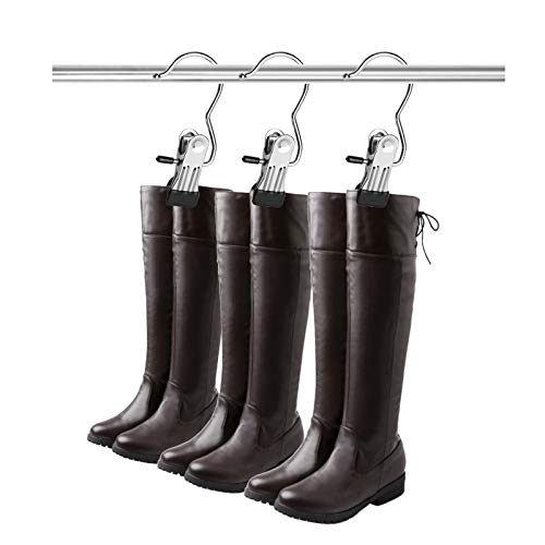 Tosnail 40 Pieces Boot Hanger Clips, Stainless Steel Laundry Hooks, Closet Hanging Clips, Space Saving for Jeans, Hats, Tall Boots, Towels (Pack of 2) - size: 2x4 inches (Pack of 2)