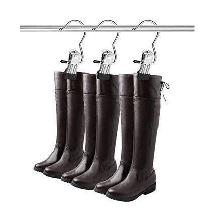 Tosnail 40 Pieces Boot Hanger Clips, Stainless Steel Laundry Hooks, Closet Hanging Clips, Space Saving for Jeans, Hats, Tall Boots, Towels (Pack of 2) - size: 2x4 inches (Pack of 2)