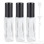 Perfume Travel Refillable Atomizer, 3 Pack 10ml Leak Proof Refillable Perfume Bottle for Air Travel, Purse and Business Trips, Glass Atomizer Sprayer for Cologne with Funnel & Pipette - color: Clear