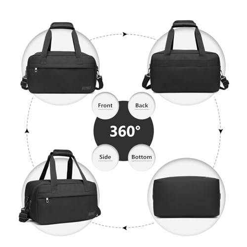 Kono Travel Duffel 13.78"x7.87"x7.87" Under Seat Carry-On 14L Sports Tote Gym Weekender Overnight Bag Extra Small, Black - color: Black, size: S (13.78inx 7.87in x7.87in)-14L