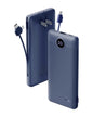 VRURC Portable Charger Built-in Cables and AC Wall Plug, USB C Power Bank 10000mAh, Travel Battery Portable Phone Charger Compact Lightweight External Battery Pack for Smart Phones, Tablets etc-Navy - color: Navy