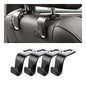 Car Back Seat Headrest Hooks, 4 Pack Black Stylish Back Seat Hanger for Car Handbag Clothes Coats Grocery Bags, Car Interior Accessories (Black2) - color: Black2
