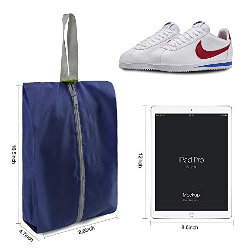BeeGreen Shoe Organizer Set - 6 Pack Shoe Bags For Travel with Zipper Closure and Handle,Stylish and Portable Nylon Shoe Storage for Men and Women's Travel Gifts and Home Storage - style: Black,navy