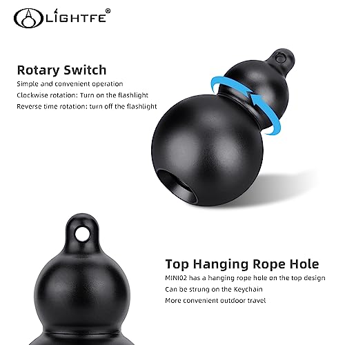 Mini Flashlight Keychain Jewelry Mini Light Handheld Emergency Light (Mini02 Black) - color: Mini02-black