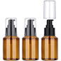 Segbeauty 2oz Refillable Glass Travel Bottles for Toiletries, 3pcs Amber Lotion Pump Bottles Empty, 60ml Mini Travel Lotion Container, Small Liquids Container Bottle Pump Dispener for Creams Oils - color: Amber, style: 3pcs 2oz