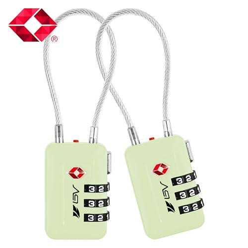TSA Accepted Luggage Travel Lock, Set-Your-Own Combination Lock for School Gym Locker, Luggage Suitcase Baggage Locks, Filing Cabinets, Toolbox, Case (Mint Green, 2 Pack) - color: Mint Green, size: 2 Pack