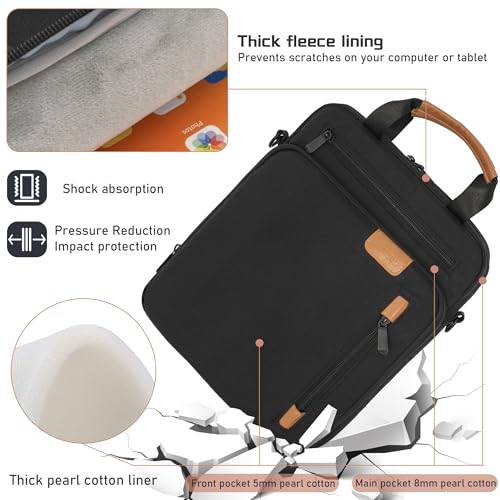 12.9 Inch Tablet Sleeve Bag, Padded Carrying Case for 13" iPad Air M4 M3 M2 2026-2024, iPad Pro M5 M4 M2 M1, Samsung Galaxy Tab S9 FE+/S9+/S8+/S7 FE/S7+ 12.4" 2022/2023, Surface Laptop Go 12.4" - color: Black, size: 12.9 Inch