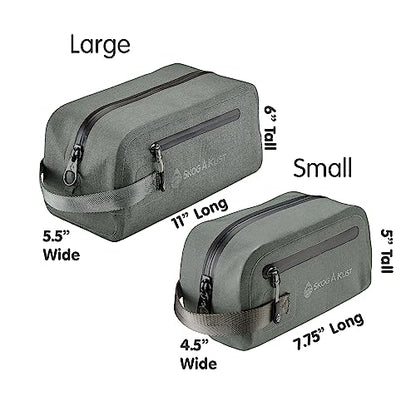 Skog Å Kust DoppSak Waterproof & Leak-proof Travel Toiletry Bag (Grey, Large) - color: Grey, size: Large