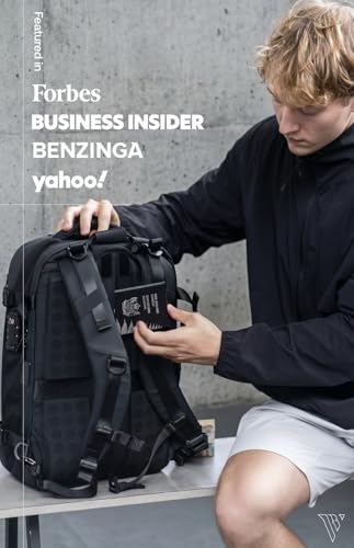 Black Voyage Vortex Vacuum Seal Travel Backpack 60L Expandable Air Compression System Water Resistant TSA Lock Carry-On Suitcase Luggage Black Zephyr Essential Series - Vacuum Pump Included