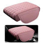 Car Armrest Cushion, 12.2"×8.3" Leather Auto Memory Foam Center Console Pad with Storage Pocket, Waterproof & Anti-Scratch Elbow Pillow Armrest Seat Box Protector, Universal Fit (Pink) - color: Pink