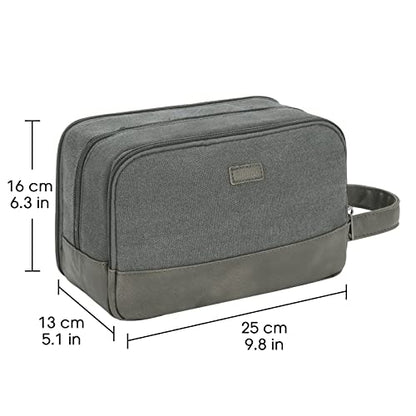 WANDF Travel Toiletry Bag for Men Large Toiletries Shaving Bag Water Resistant Hanging Dopp Kit Travel Accessories Bag for Women Men (Grey) - color: Grey