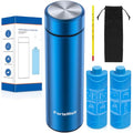 Insulin Cooler Travel Case TSA Approved – 60H Insulin Pen Cooler for 2-3 Pens – Medication Travel Case with Cold Gel Bottle, Ideal for Diabetes Care & Injection Storage (Blue) - color: Blue