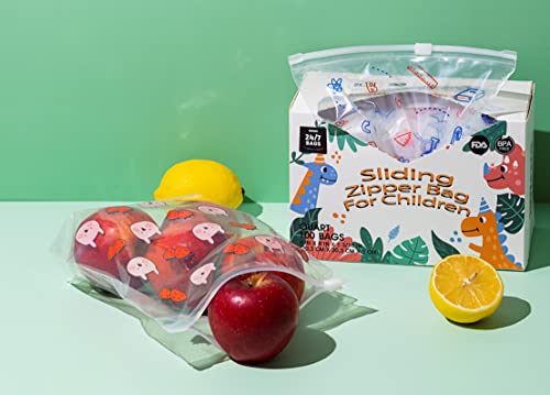 Quart Resealable Slider Food Storage Bags, 100 Count, Fun Designs, 4 Different Fun Patterns, Zero BPA, Lunch, Trips, Parties & More - size: 0.25 Gallon