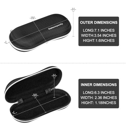 GalaxApexity Sunglasses Case, Hard EVA Shell Shockproof Sport Glasses Case,Travel Zipper Eyeglasses Holder