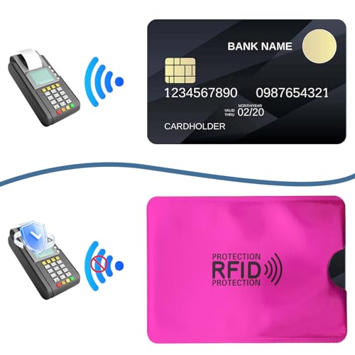 24 PCS RFID Blocking Sleeves for Credit Cards & Passports, 4 Passport Holders & 20pcs Credit Card Protector Sleeves for Travel, Protect Your Credits, Debit, and ID Cards
