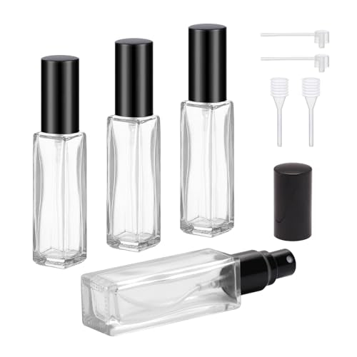 YOCASII 4PCS Perfume Travel Refillable Bottle, Mini Atomizer Spray Bottle and Cologne Sprayer, Refillable Perfume Bottle for Men, Travel Size Cologne Atomizer Essentials - color: Color-C