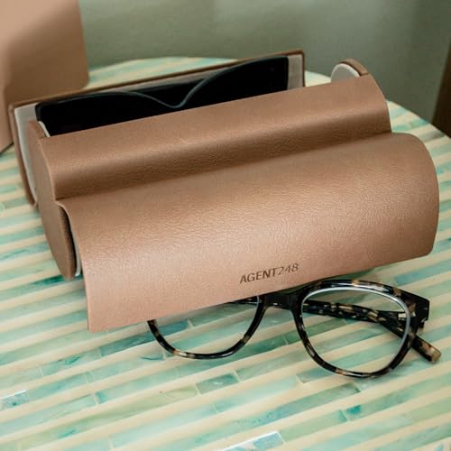 Eyeglass and Sunglass 2-Compartment Travel Case - color: Brown