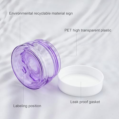 Cosywell Travel Cream Jars for Toiletries TSA Approved 0.7oz 4 Pack Refillable Cosmetic Containers Leak-proof Plastic Travel Size Containers with Lid for Lotion Makeup Cosmetics (4 color) - color: B-0.7oz 4Multicolor